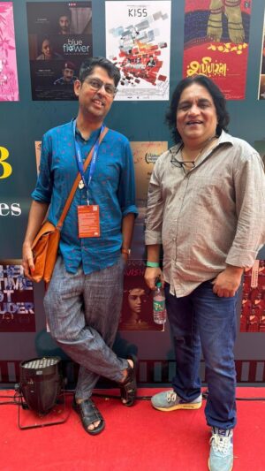 Varun Grover Instagram - Shauqing at @spokenfest with @swanandkirkire.