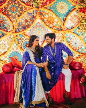 Vasishta N. Simha Instagram - 💙💙

Photography - @storiesby.rg 
Decor - @eventia_mysore 
Styling: @stilerush_by_varshinijanakiram 
Bride outfit : @shaanvisdesignerstudio 
Groom outfit : @uniqa.co.in 
Bride Jewellery: @aabhushanjewellery1941
Mehendi - @yukta_mehendi_arts_ 

#simhapriya
#vasishtasimha 
#hariprriya 
#love 
#lifepartner 
#mehendi 
#blessed