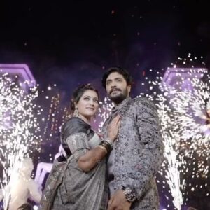 Vasishta N. Simha Instagram - Here’s the glimpse of our carnival..❤️

Photography - @storiesby.rg 
Decor - @meragi.celebrations 
Styling - @stilerush_by_varshinijanakiram & @itihas_sagar 
Groom Attire - @meraj_ek_pehchaan 
Bridal Jewellery - @sriganeshjewellers 

#simhapriya 
#hariprriya 
#vasishtasimha 
#love 
#lifepartner 
#wedding 
#reception 
#blessed