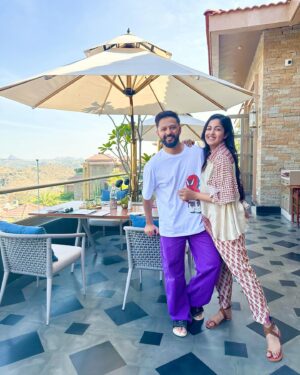 Vatsal Sheth Instagram - The best getaway with @vatsalsheth and a much needed one too… away from all the hustle just me and you and the mountains. The best view, the best food, the best hospitality and the best stay…. 
@mementosbyitchotels_udaipur you have spoilt us and we loved every bit of it… ❤️
From the luxurious room to the private pool to the activities you planned for us everything was just perfect.
 @khyathisolutions