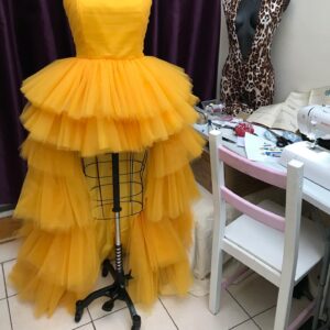 Veronica Green Instagram - Project ‘Ray of Sunshine’.

May 2020 was when I first started to feel like I was heading into a dark place & making this dress was an attempt to pull myself out. With no money to spare I managed to find the cheapest 2 bolts of tulle & leftover satin I had lying around the house, followed a YouTube tutorial & made a dress. My mannequin was oversized, yet too short and wonky. After making this dress I saved EVERY spare penny I had to get myself a proper mannequin to finally start making garments that fit properly. I’m so proud of my journey and to think I only started learning to sew SPECIFICALLY for drag race, makes me even more proud. I’m a novice that was judged like sewing was my craft. I truly faked it until I made it! 💚

💇🏼‍♀️ @emmarigby_pro 
👗 @veronicaqween