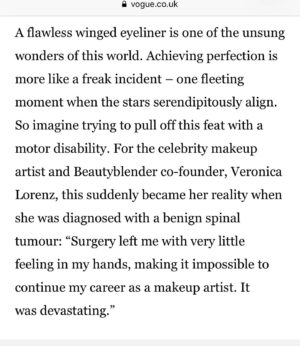Veronica Lorenz Instagram - Thank you, @britishvogue for recognizing our brand and our mission. As we trod along everyday in an Instagram perfect world, we are so thankful for the attention paid to our - and many others’- reality. ✨💕