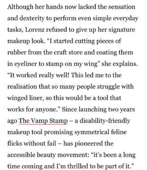 Veronica Lorenz Instagram - Thank you, @britishvogue for recognizing our brand and our mission. As we trod along everyday in an Instagram perfect world, we are so thankful for the attention paid to our - and many others’- reality. ✨💕