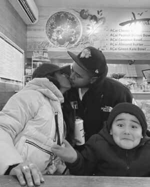 Veronica Valencia Instagram - Smoothies & smooches with my Manhattan boys 💋