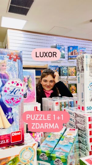 Veronika Divišová Instagram - Luxor má speciální akci (tentokrát) na puzzle 1 1 zdarma! 🤩

Jakmile jsem se to dozvěděla, vyrazila jsem s @johny_.se do Luxoru na lov, protože akce trvá jen do 29.2! 🫣

Mají tam puzzle pro děti (cca 50 dílků) i pro dospělé (až 3000 dílků) 🧩
Výběr je opravdu pestrý! ❤️
Tak rychle utíkejte pro svoje puzzle.
Ale co s tím druhým?
Dejte ho někomu jako dárek🎁 a rovnou si s ním můžete zasoutěžit - jako my! 

🏆Kdo myslíte, že vyhraje? 🏆

Video creator - @johny_.se 🤍

#luxor #knihkupectviluxor #puzzle #akce #reels #reelsinstagram #sale 

#spoluprace