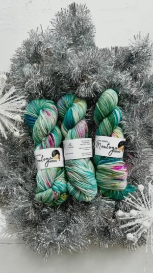 Vickie Howell Instagram - Have you met her? This is final shade of VH Montoya Merino, Sputnik Spruce, and she’s practically perfect in every way. Hand-dyed by the amazing @spunrightround I could not love this non-traditional, holiday palette more! 

Get this limited edition run of Sputnik Spruce in the YarnYAY! December box. Now available at YarnYAY.com (link in bio)!

#yarnyay #newyarn