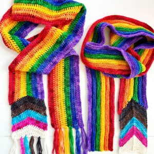 Vickie Howell Instagram - Happy Pride Month! For all of June, 100% of sales of my Inclusivity (knit) and Intersectionality (crochet) scarf patterns will go to benefit an organization I believe in enough to work with weekly, @trevorproject .

Sending so much love to the LGBTQIA  community. ❤️
