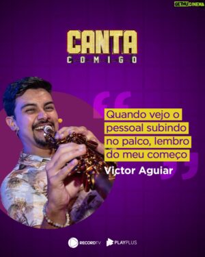 Victor Aguiar Instagram - Em entrevista ao site oficial, @victoraguiaroficial revela que o #CantaComigo foi um trampolim para a sua carreira 💥 Além disso, o cantor destaca que gosta de ver a verdade nos competidores do reality musical. Veja o papo completo no @portalr7 ! 

👉E não perca mais um episódio emocionante do #CantaComigo, neste domingo (30), às 18h, na tela da #RecordTV 🤩