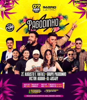 Victor Aguiar Instagram - Pagodinho Lisboa 🇧🇷🥁

Neste próximo domingo às 21H no Barrio Latino.

-Grupo Pagodinho
-Zé Augusto e Rafael 
- Victor Aguiar (Sax)

🔹Condições especiais com a Guest List (link na Bio)
Mulheres OFF (até às 22H)
Homens 5€ (até às 22H)

Após às 22H
Mulheres 5€ (com 1 imperial 🍺)
Homens 10€ (com 1 imperial 🍺)

🔹Comemore seu aniversário no Pagodinho!!!
Ganhe entrada free   2 espumantes 🍾🍾

🔹 Privados: @eusantanaluan 966499334