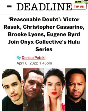 Victor Rasuk Instagram - And another one… so blessed to be working on this. Great cast and happy to reunite with my sister @kerrywashington bless up !  I see you @vududaddy ! @pilarspics @hulu