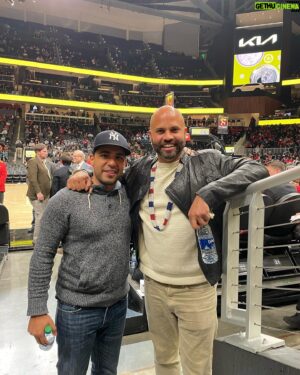 Victor Rasuk Instagram - Atlanta! Always a good time with my brother @quddus . Big Thx to the @atlhawks for the cool seats.  I’m out here scouting @nyknicks ! 😉😋. @kennyhamilton 🙌🏾