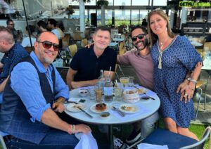Victor Turpin Instagram - London Family Lunch with @mirren55 and @fanceyamirren #summer #thames #reunion #brits #love