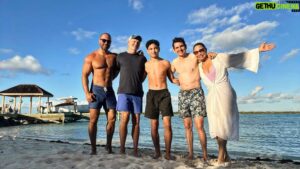 Victor Turpin Instagram - Missing our mother and my hair, but here is a beach family picture. #family #vacay #happiness #beach #love #familia #beach #holidays #turksandcaicos #villa