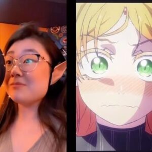 Victoria Grace Instagram - A little behind the scenes of me recording as Elf in #UncleFromAnotherWorld!  #anime #netflix #voiceover #voiceacting #voiceactor