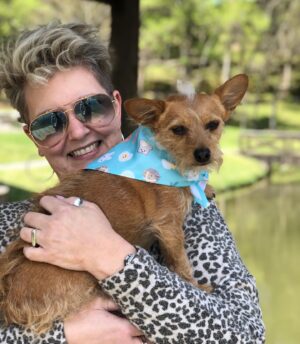 Victoria Pratt Instagram - Happy Easter, dear ones! Gary hopes the Easter Bunny made his deliveries safely, and holds no grudge against him for skipping our house. He got a swanky Easter bandana from his auntie @marsha.e.jackson3 … and you know how boys love clothes…. so he’s super not disappointed or anything. Whatever, Easter Bunny.