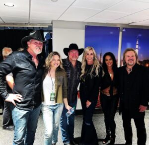 Victoria Pratt Instagram - Last night’s tribute concert to George Jones was so cool. My sweet baby caught up with his buddies Tracy Lawrence and Travis Tritt, and I got to see the beautiful Becca and Theresa again. Good times.