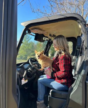 Victoria Pratt Instagram - My heart runneth over! Thank you for all the birthday love! ❤️My giant hubs is making sure I get to my “ladies auxiliary meetings” in style. Thanks to @kiotitractor for the assist!