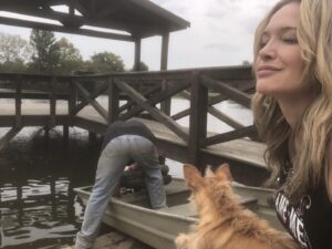 Victoria Pratt Instagram - Perfect day for a fish fry…  but first… gotta catch us some fish! But first first, gotta watch the hubby do man stuff with the boat. Ya know.