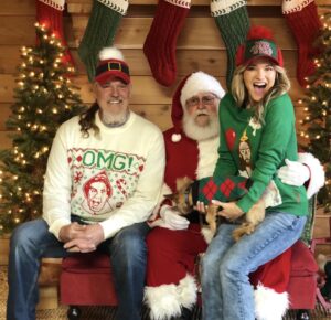 Victoria Pratt Instagram - Santa seems concerned about being able to fill our wish list. Merry Christmas, dear ones!!
