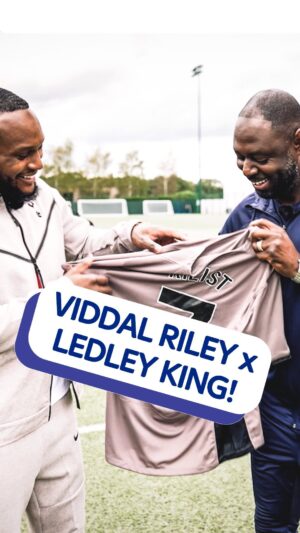 Viddal Riley Instagram - Viddal Riley links up with club legend Ledley King at Tottenham ⚪️🔗