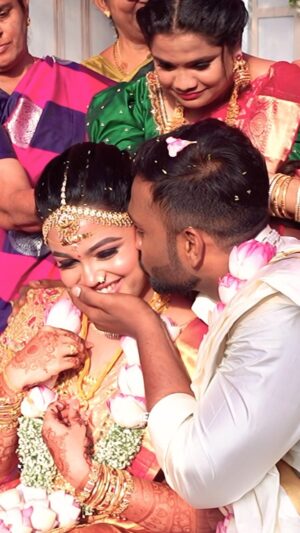 Vijay Kumar Instagram - A Hugeee step to explore life with her ❤️ @nakshatra.murthy 
A New Journey is waiting for us 💫 ‘! From being Friends, gf to WIFE now 🌻🫣 ! You are just my sunshine and moonlight pondatti ❤️
….
Shot by @momentousfotography 
Mua - @deepika.nathan 
Groom hair @arsubash91
