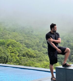 Vijay Kumar Instagram - With so many beautiful 😻 memories we left this place . Cant wait to go back there and have their delicious 🤤 food and the view from our room 😻! We both miss playing the snooker 🎱 tho . 
Best place to visit with uour family and your love 💕! 
…..
📍 @wildplanet_banaheights 
…
Thank you @tripstoluxury 
@nakshatra.murthy ❤️