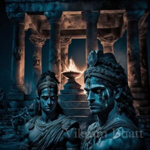 Vikram Bhatt Instagram - The thirteenth day of the Kurukshetra war had come to an end. The Kaurav war camp was rejoicing, sounds of music and laughter. 

The Pandav camp was steeped in grief. In the distance the fires from scores of funeral pyres lit the horizin. Cries and wailing - Abhimanyu was dead 

From a hilltop Kanha and Arjun saw the scene below. Both of them were torn by anger and sadness "Tomorrow you will be the greatest warrior that ever lived," Kanha said to Arjun "... And I will be the God of War!"

#thekanhaseries