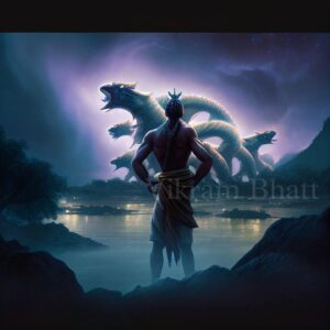 Vikram Bhatt Instagram - The blue of the Yamuna reflected in his eyes... "Kaliya!" Kanha roared, "You cannot own this river!"

Then out of the water sprang out the huge mult- headed serpent Kaliya. The fight was on!

#thekanhaseries