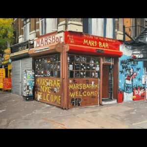 Vince Giarrano Instagram - My Mars Bar painting 🎨🍺

#oilpainting #art #bar #nyc #newyorkcity #eastvillage #painting #divebar #graffiti #graffitiart #architecture #eastvillagenyc #marsbar #beer