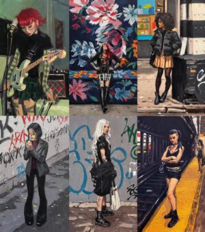 Vince Giarrano Instagram - Some of my contemporary portraits 🎨 

#oilpainting #art #fineart #contemporaryportrait #painting #portrait #allaprima #contemporarypainting #graffiti #citylife #sliceoflife #graffitiart #tattoo