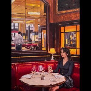 Vince Giarrano Instagram - A new cafe painting 🎨🍷🥐

#interior #restaurant #balthazar #cafe #newyorkcity #nyc #manhattan #oilpainting #art #painting #fineart #eastvillage