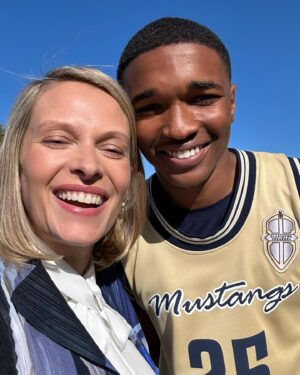 Vinessa Shaw Instagram - Last night was the premiere of @swagger_appletv! I was honored to be on the frontlines and sidelines alongside this amazing cast and crew for Season 2.  I can’t think of another show that’s geared toward youth, that’s as hopeful and as real for them! Plus, these kids really got game! Had so much fun and made many new friends! ♥️🏀