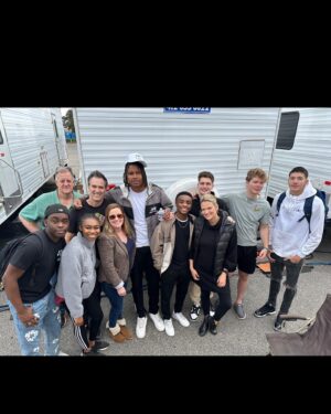 Vinessa Shaw Instagram - Last night was the premiere of @swagger_appletv! I was honored to be on the frontlines and sidelines alongside this amazing cast and crew for Season 2.  I can’t think of another show that’s geared toward youth, that’s as hopeful and as real for them! Plus, these kids really got game! Had so much fun and made many new friends! ♥️🏀