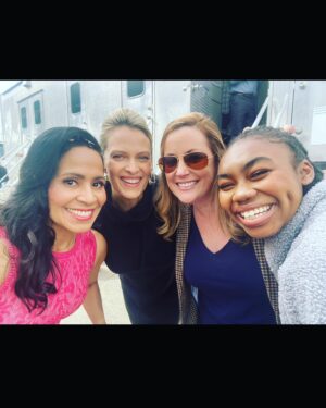 Vinessa Shaw Instagram - Last night was the premiere of @swagger_appletv! I was honored to be on the frontlines and sidelines alongside this amazing cast and crew for Season 2.  I can’t think of another show that’s geared toward youth, that’s as hopeful and as real for them! Plus, these kids really got game! Had so much fun and made many new friends! ♥️🏀
