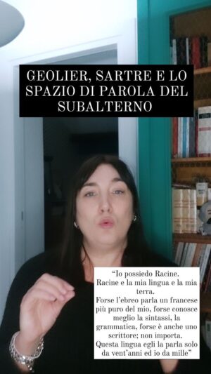 Viola Carofalo Instagram - Geolier, Sartre e lo spazio di parola del subalterno.

Un tempo alle donne si insegnava solo a leggere, ma non a scrivere, perché?

P.s. io tifo per i Ricchi&poveri