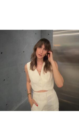 Virginie Vandelac Instagram - Ivory fits ideas 

I’m obsessed by the ivory « ton sur ton » look for the summer so here are some outfits ideas you might also like. Links of some of those in my shopmy 

1-kit @sandroparis 
2-jupe @sezane , top @frame , shirt @awake_mode 
3-one piece @bashparis @lesbashettes_mtl 
4-top @frame , skirt @awake_mode 
5-pants & top @zara (vintage)