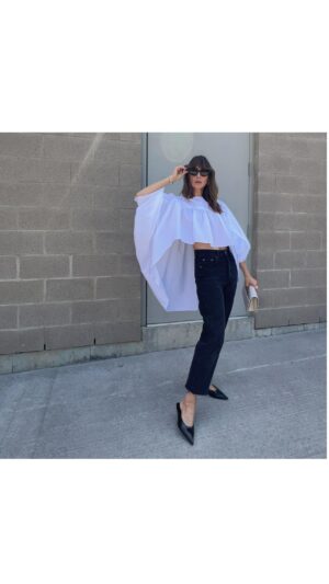 Virginie Vandelac Instagram - Cette blouse à volant a un effet de bonheur sur moi.

Blouse & mules @massimodutti 
Sac à main @lambertbags 
Lunette @bon.temps_ @newbottega