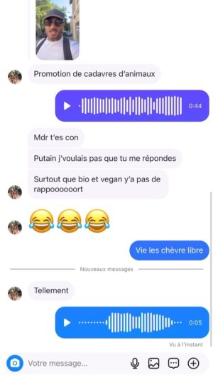 Vivian Grimigni Instagram - Vive les Véganes, vive l’herbe, les suppositoires à la menthe. Je suis contre la viande je suis contre cet usage abusif 
Pour moi, l’humain doit vivre nue dans un champ d’herbe et doit s’accoupler avec ses confrères des mammifères herbivores. Je vous aime vive l’Écosse libre à vie à tous les hippies du monde, paix sur votre spiritualité antérieur et extérieur. Tout passe par l’être anal ♥️