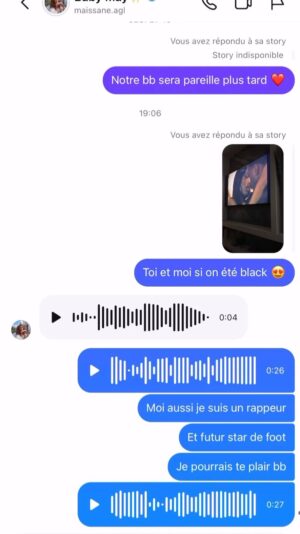 Vivian Grimigni Instagram - Laisse un commentaire si tu penses que @maissane.agl 
va accepter avoir une relation avec moi 🥰😍