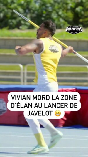 Vivian Grimigni Instagram - "Il a mordu !" 😱 
@vivian_officiel surpasse @simon_feraud au lancer de javelot, tout en mordant la ligne… Son équipe sera-t-elle pénalisée ? 
 
#LAC, nouvel épisode à 19:50 sur W9 et en streaming sur M6 