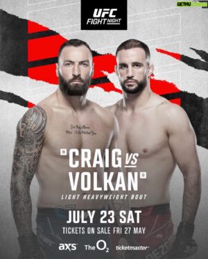 Volkan Oezdemir Instagram - Let’s go!!! Can’t wait to fight again in London! #NoTime 🌋