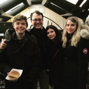 Wallis Currie-Wood Instagram - Winter! The McCord children with our wonderful writer @alexandermaggio on episode 215! And a grilled cheese sandwich... #latergram #MadamSecretary @evanroeofficial @kathrine_herzer

Thank you @linnetteintransit for the photo!