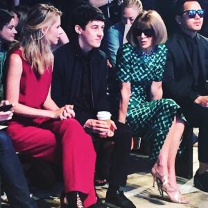 Wallis Currie-Wood Instagram - Loved the @toryburch show today at #NYFW :) @alexanderiansharp1 @voguemagazine wearing @beckleybrand thanks to the awesome @maguiresteele ! #lincolncenter