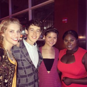 Wallis Currie-Wood Instagram - Juilliard reunion at the @hamiltonmusical opening night! @phillipasoo @daniebb3 @alexanderiansharp1 --- @austinsmithsolo was near by 💜