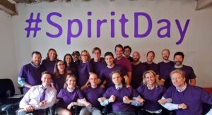 Wallis Currie-Wood Instagram - @glaad #Spiritday is here! Get your purple out and show the #LGBTQ youth in this world that we stand with them and against bullying. All of us at @madamsecretarycbs are with you 💜