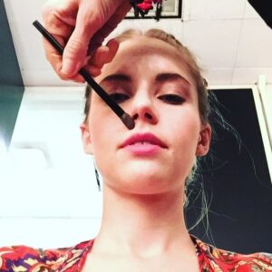Wallis Currie-Wood Instagram - gettin dolled up for my @cbswatchmag photoshoot today! 👄 Makeup by @colleenrunne, hair by @petermatt - look out for the shoot in Nov-Dec !