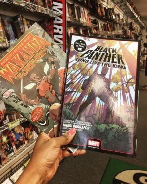 Wanuri Kahiu Instagram - Yah... just dropped into the comic store to buy my people’s Marvel comics. How. Awesome. Is. @nnediokorafor ????!!!