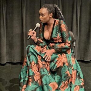 Wanuri Kahiu Instagram - Tonight. RAFIKI Brooklyn premiere at @bam_brooklyn. Q&A with @nikes_nae. We call this piece “Born ready”  Thank you BK audience! @rafiki_movie is now playing at BAM! 🖤 📸 by @finbarroreilly