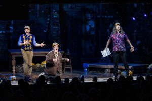 'Weird Al' Yankovic Instagram - Hey, I made my Broadway debut last night!!! Huge thanks to the insanely funny @joshgad and @andrewrannells, who were kind enough to let me eat dreams with them on stage at @gutenbergbway. 📸: @triciambaron