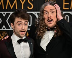 'Weird Al' Yankovic Instagram - Not to brag, but last week I won more Emmys than Steve Carell, Courteney Cox and Will Smith ever won COMBINED… so last night I figured I’d just spread the love and graciously allow some OTHER worthy shows to win. Anyway, HUGE thanks to Daniel - who is currently doing 8 shows a week on Broadway - for flying out to L.A. on his one day off to hang out with us on the red carpet.